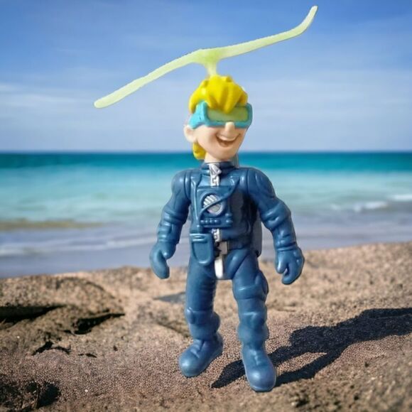 Vintage 1990 Kid Vid Cake Topper Figure Figurine Burger King Propeller Works - Picture 7 of 8